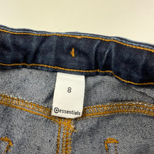 Load image into Gallery viewer, Girls Target, dark stretch denim jeans, adjustable, Inside leg: 56.5cm, GUC, size 8,