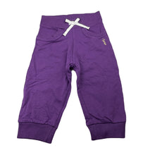 Load image into Gallery viewer, Girls COOGI, purple cotton cropped pants, elasticated, Inside leg: 25cm, EUC, size 4,