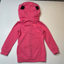 Load image into Gallery viewer, Girls OHOO, fleece lined zip hoodie sweater, novelty hood, GUC, size 6,