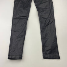 Load image into Gallery viewer, Girls Miss Understood, black lightweight stretch pants, adjustable, Inside leg: 56cm, EUC, size 8,