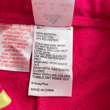 Load image into Gallery viewer, Girls Adidas, Monsters Inc track pants, elasticated, Inside leg: 31cm, EUC, size 2,