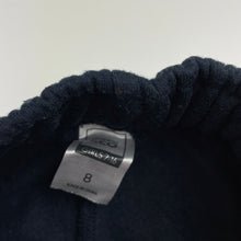 Load image into Gallery viewer, Girls Clothing & Co, navy fleece lined track pants, Inside leg: 54cm, FUC, size 8,
