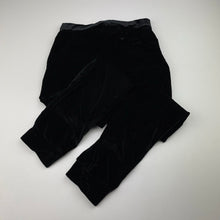 Load image into Gallery viewer, Girls boohoo kids, black velour pants, elasticated, Inside leg: 50cm, EUC, size 7-8,