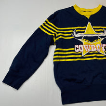 Load image into Gallery viewer, unisex NRL Supporter, Cowboys fleece lined sweater / jumper, EUC, size 8,