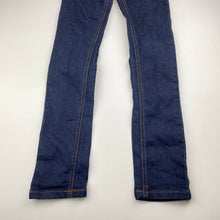 Load image into Gallery viewer, Girls Gum, dark stretch denim jeans, adjustable, Inside leg: 59cm, EUC, size 8,