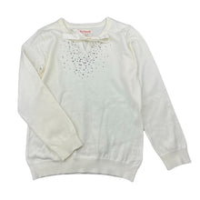 Load image into Gallery viewer, Girls Gumboots, embellished lightweight knit sweater / jumper, EUC, size 7-8,