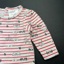 Load image into Gallery viewer, Girls Baby Baby, striped stretchy long sleeve top, FUC, size 000,