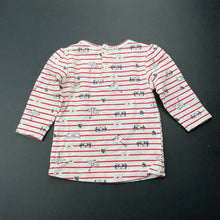 Load image into Gallery viewer, Girls Baby Baby, striped stretchy long sleeve top, FUC, size 000,