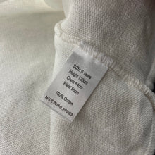 Load image into Gallery viewer, Girls Korango, white cotton cropped short sleeve cardigan, GUC, size 6,