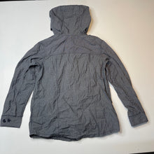 Load image into Gallery viewer, Boys Brooklyn Industries, navy check cotton hooded shirt, EUC, size 10,