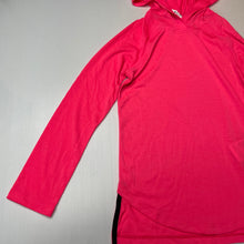 Load image into Gallery viewer, Girls Under Armour, THREADBORNE lightweight long sleeve hooded top, EUC, size 8-9,