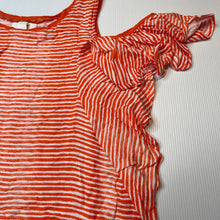 Load image into Gallery viewer, Girls Pumpkin Patch, striped lightweight open-shoulder top, GUC, size 12,