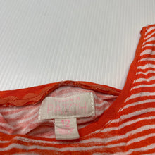 Load image into Gallery viewer, Girls Pumpkin Patch, striped lightweight open-shoulder top, GUC, size 12,