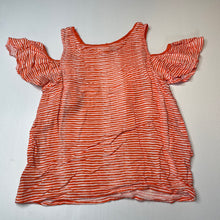 Load image into Gallery viewer, Girls Pumpkin Patch, striped lightweight open-shoulder top, GUC, size 12,