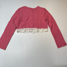 Load image into Gallery viewer, Girls Milkshake, lace trim cotton long sleeve top / cardi, EUC, size 8,