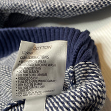 Load image into Gallery viewer, Boys B Collection, navy & white cotton zip hoodie sweater, EUC, size 10,