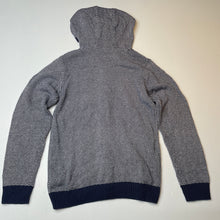 Load image into Gallery viewer, Boys B Collection, navy & white cotton zip hoodie sweater, EUC, size 10,