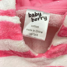 Load image into Gallery viewer, Girls Baby Berry, cotton hooded poncho towel, FUC, size 00-0,