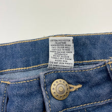 Load image into Gallery viewer, Girls Target, blue stretch denim jeans, adjustable, Inside leg: 57.5cm, EUC, size 8,