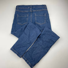 Load image into Gallery viewer, Girls Target, blue stretch denim jeans, adjustable, Inside leg: 57.5cm, EUC, size 8,
