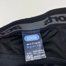 Load image into Gallery viewer, Girls Action Sports, black sports / activewear leggings, Inside leg: 62cm, FUC, size 10-12,