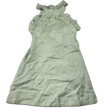 Load image into Gallery viewer, Girls Mii Love Mu, green linen halter-neck summer dress, NEVER WORN, EUC, size 8, L: 64cm