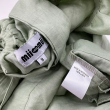 Load image into Gallery viewer, Girls Mii Love Mu, green linen halter-neck summer dress, NEVER WORN, EUC, size 8, L: 64cm