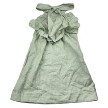 Load image into Gallery viewer, Girls Mii Love Mu, green linen halter-neck summer dress, NEVER WORN, EUC, size 8, L: 64cm