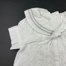 Load image into Gallery viewer, unisex Pumpkin Patch, lightweight cotton sailor romper, FUC, size 00,