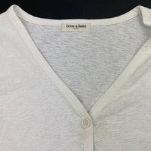 Load image into Gallery viewer, Girls Dave & Bella, lightweight button up top, light marks front & sleeve, FUC, size 8,