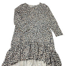 Load image into Gallery viewer, Girls Cotton On, leopard print cotton long sleeve dress, GUC, size 6, L: 56cm at front