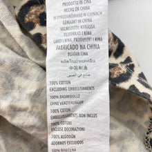 Load image into Gallery viewer, Girls Cotton On, leopard print cotton long sleeve dress, GUC, size 6, L: 56cm at front