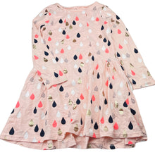 Load image into Gallery viewer, Girls Cotton On, cotton long sleeve dress, raindrops, EUC, size 8, L: 63cm at front
