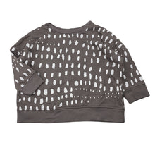 Load image into Gallery viewer, unisex KID + KIND, fleece lined drop-shoulder sweater / jumper, EUC, size 4,