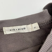 Load image into Gallery viewer, unisex KID + KIND, fleece lined drop-shoulder sweater / jumper, EUC, size 4,