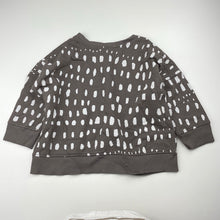 Load image into Gallery viewer, unisex KID + KIND, fleece lined drop-shoulder sweater / jumper, EUC, size 4,