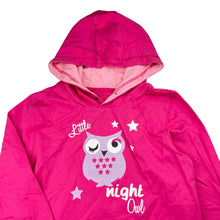 Load image into Gallery viewer, Girls pink, lightweight hoodie sweater, no labels, armpit to armpit: 38.5cm, shoulder to cuff: 50cm, EUC, size 10-12,