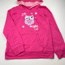 Load image into Gallery viewer, Girls pink, lightweight hoodie sweater, no labels, armpit to armpit: 38.5cm, shoulder to cuff: 50cm, EUC, size 10-12,