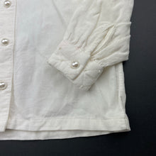 Load image into Gallery viewer, Girls Angel's Love, embellished corduroy cotton shirt, pink marks back left cuff, FUC, size 6,