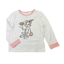 Load image into Gallery viewer, Girls Cotton On, long sleeve pyjama top, marks left cuff, FUC, size 3,