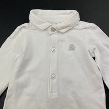Load image into Gallery viewer, Boys Next, white stretchy polo romper, FUC, size 0,