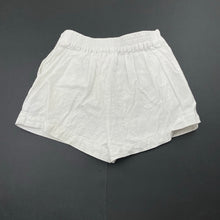 Load image into Gallery viewer, Girls Cotton On, white linen blend shorts, elasticated, FUC, size 6,