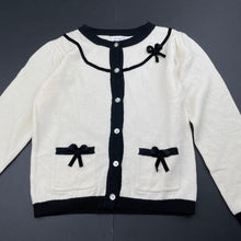 Load image into Gallery viewer, Girls Origami, wool blend lightweight knit cardigan, light mark front, FUC, size 6,