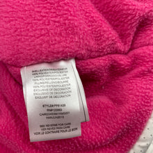 Load image into Gallery viewer, Girls Pink Platinum, fleece lined white & silver spot jacket / coat, wash fade & light marks, FUC, size 6,