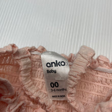Load image into Gallery viewer, Girls Anko, pink lightweight cotton summer romper, FUC, size 00,