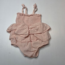 Load image into Gallery viewer, Girls Anko, pink lightweight cotton summer romper, FUC, size 00,