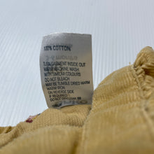 Load image into Gallery viewer, Girls Anko, embroidered corduroy cotton overalls dress / pinafore, GUC, size 00, L: 31cm