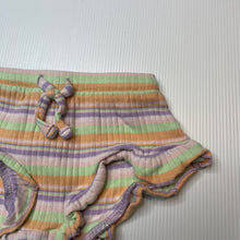 Load image into Gallery viewer, Girls Dymples, ribbed organic cotton blend shorts, elasticated, GUC, size 00,