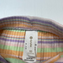 Load image into Gallery viewer, Girls Dymples, ribbed organic cotton blend shorts, elasticated, GUC, size 00,