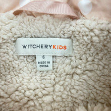 Load image into Gallery viewer, Girls Witchery, fleece lined vest / jacket, marks lower front, FUC, size 6,